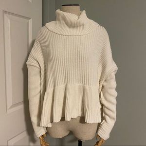 Free People Turtleneck Oversized Sweater Size S New with Tags